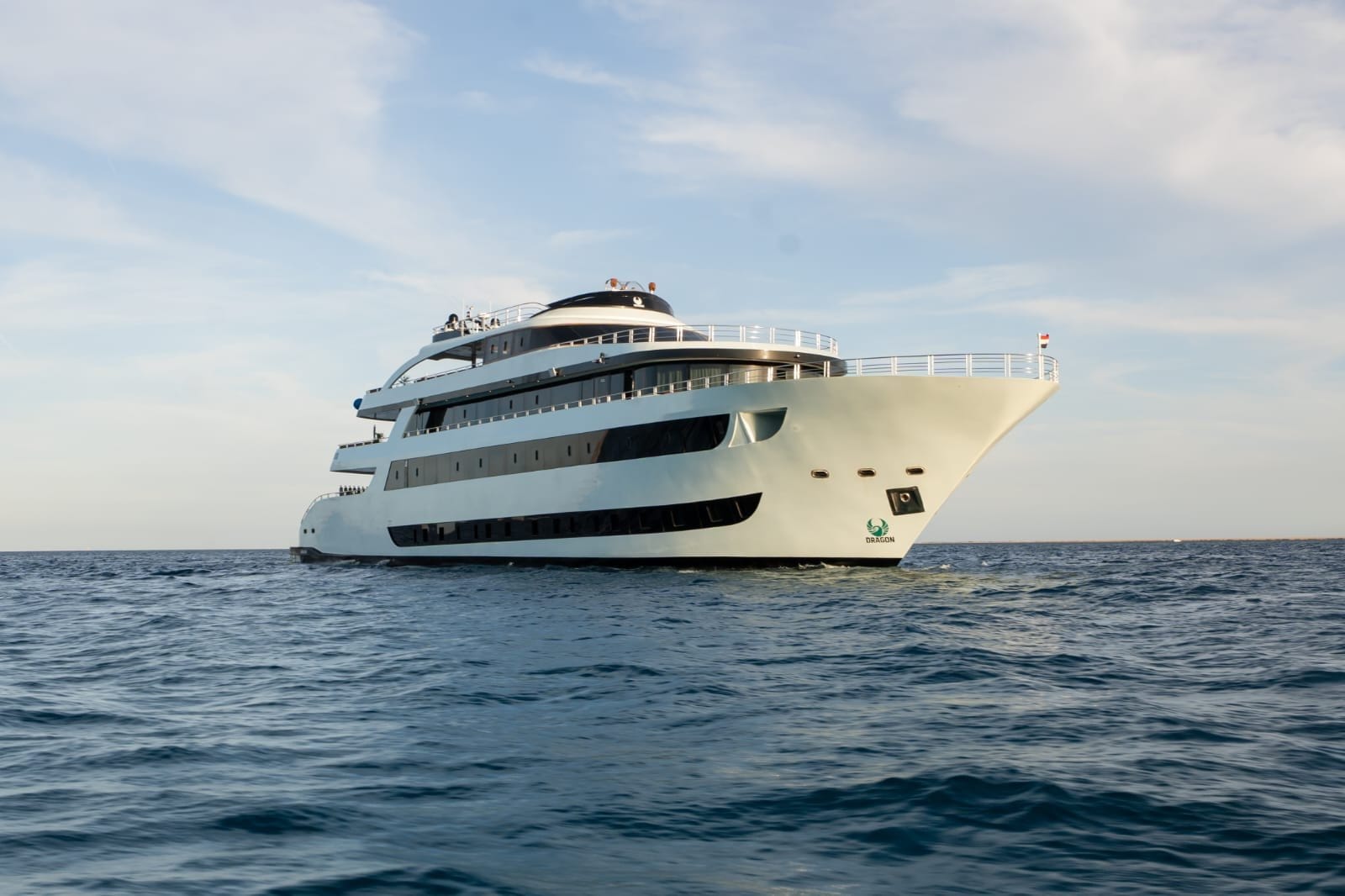 A 28-guest yacht at sea