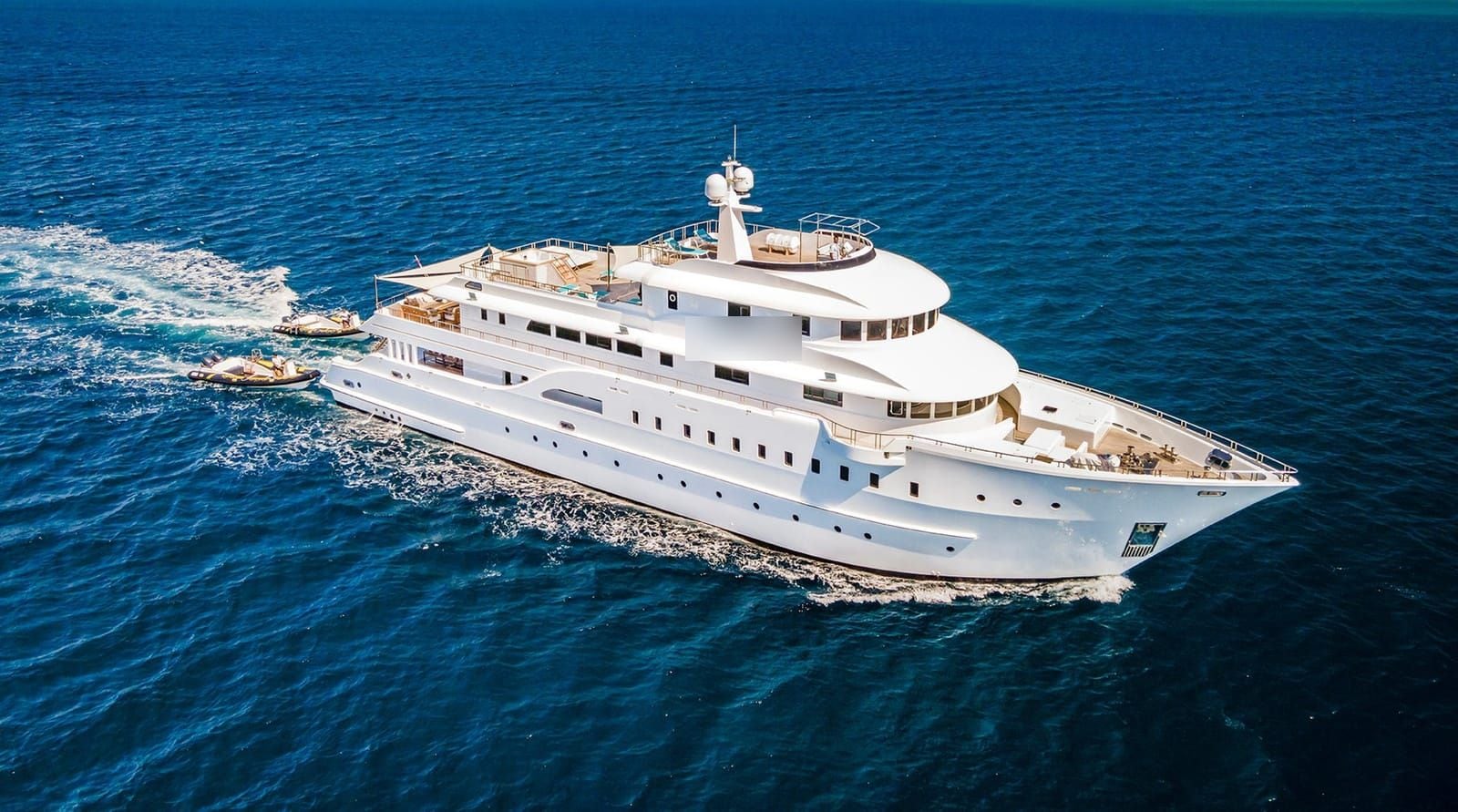 A 45-metre yacht at sea
