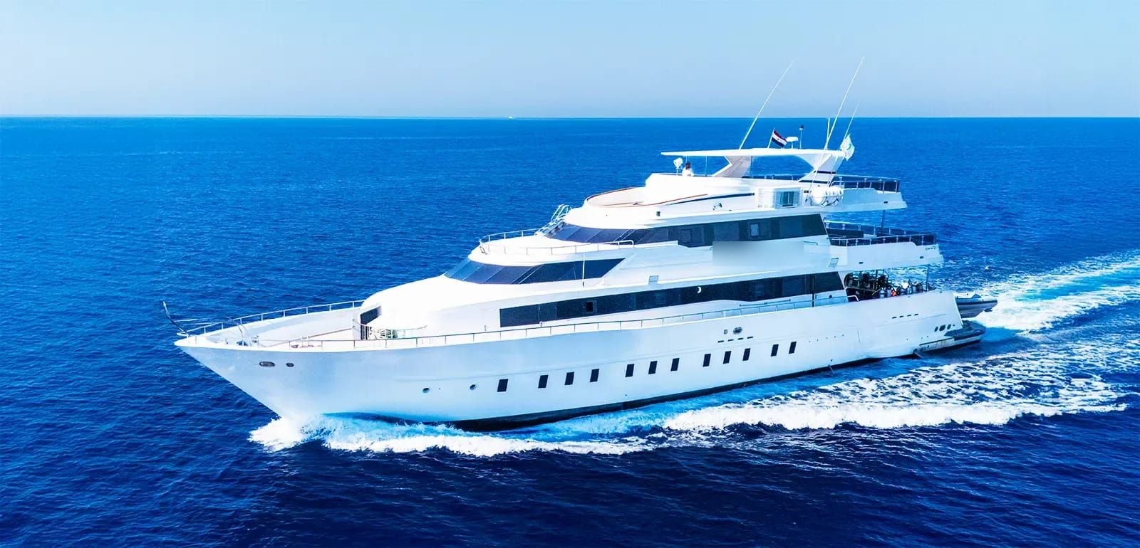 A 36-metre yacht at sea