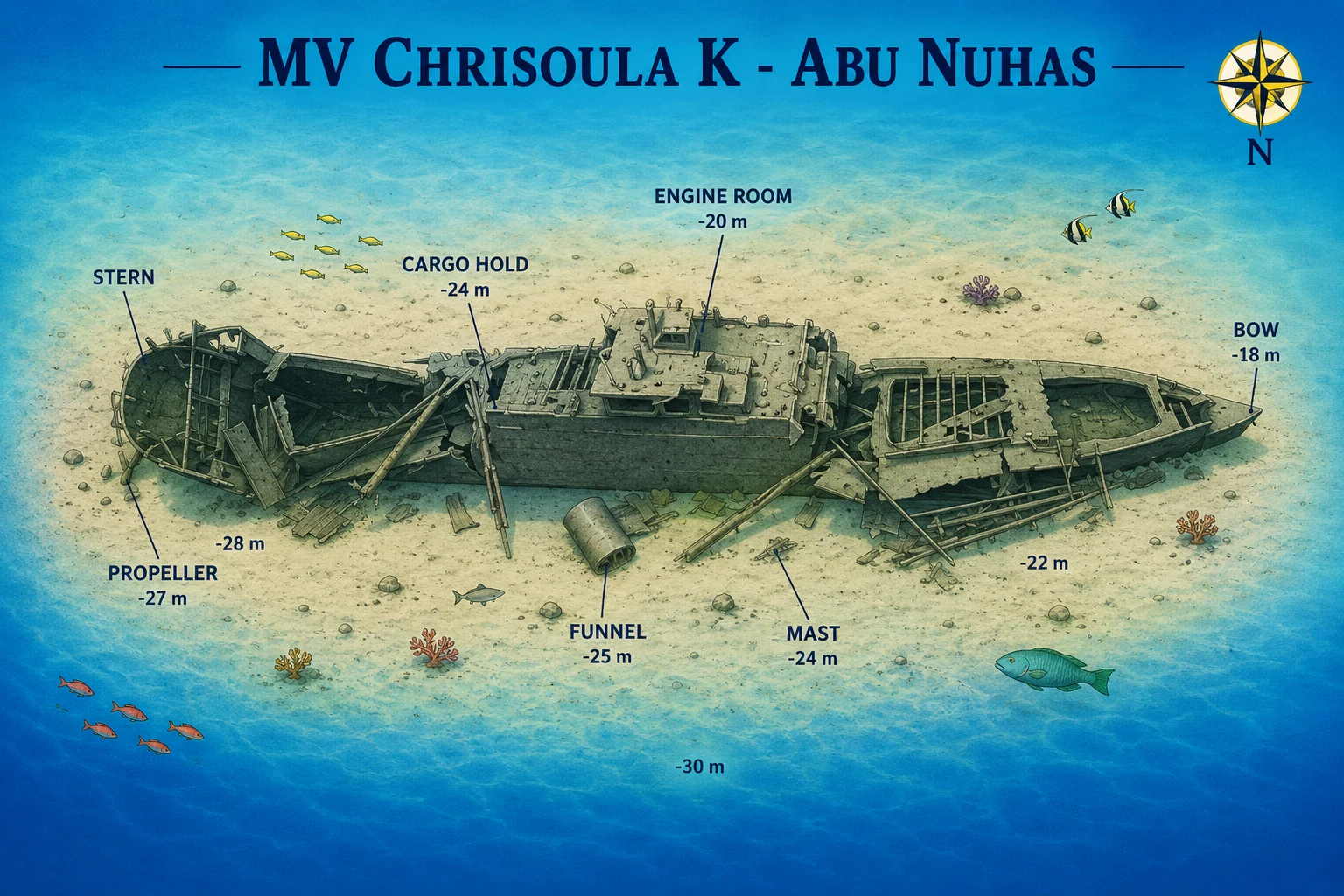 Chrisoula K wreck map