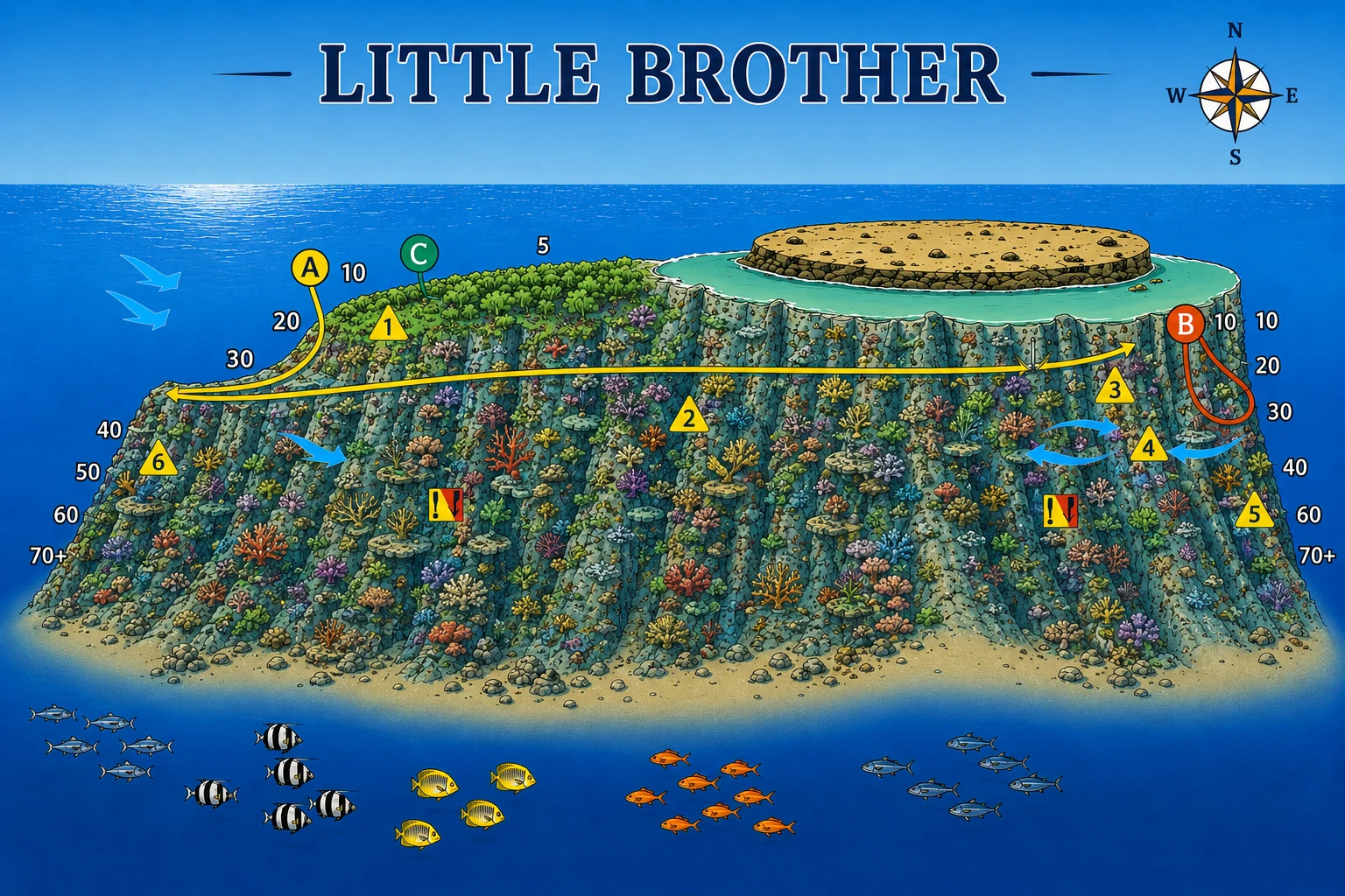 Little Brother dive map
