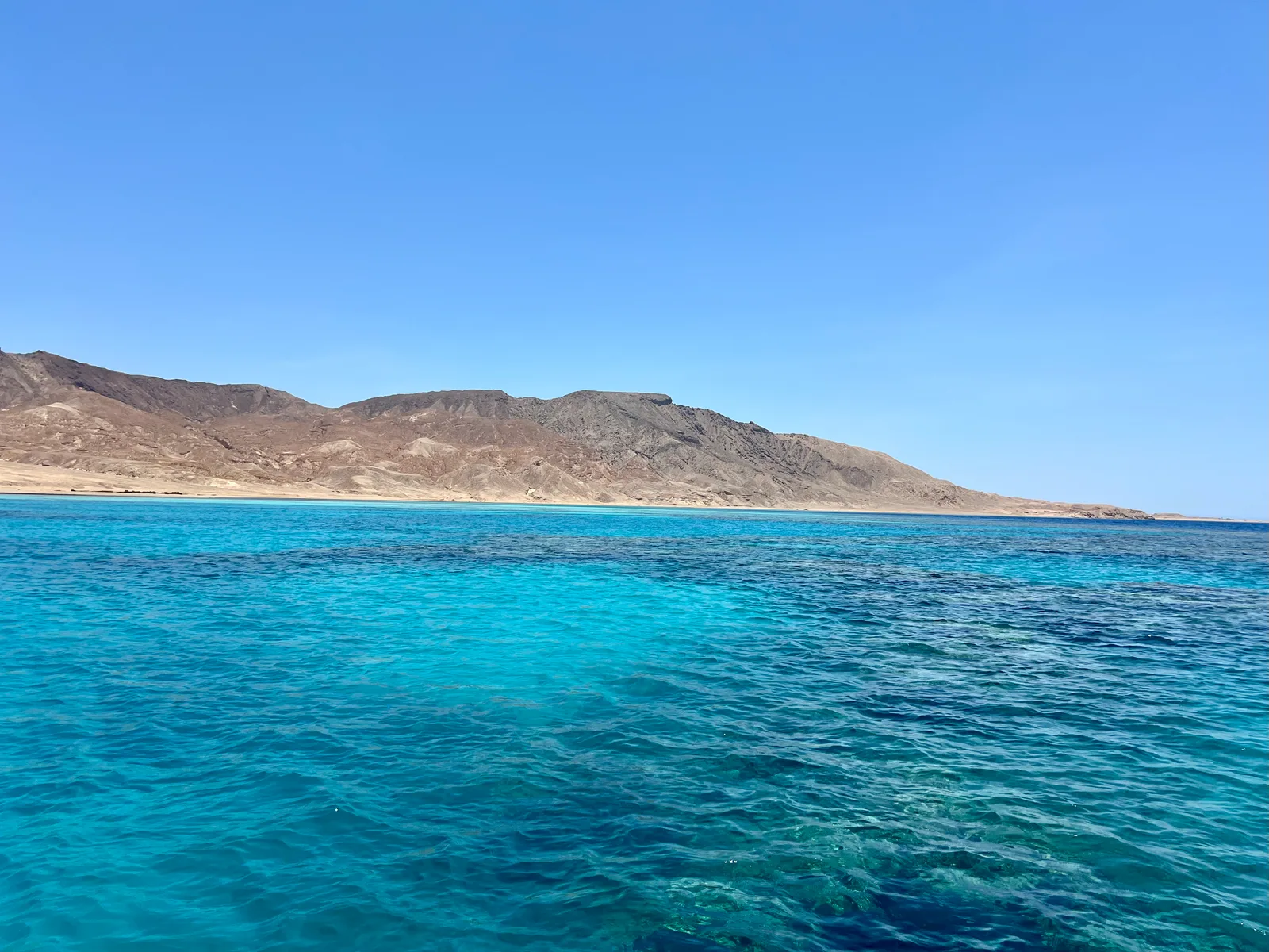 The northern end of Shedwan Island where it drops into the strait