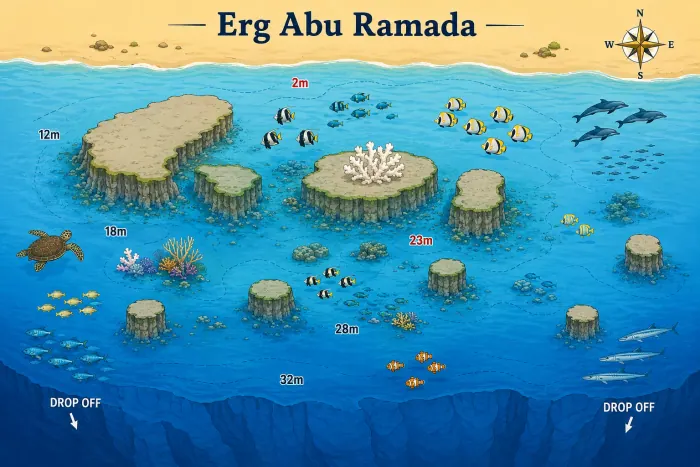 Erg Abu Ramada dive map