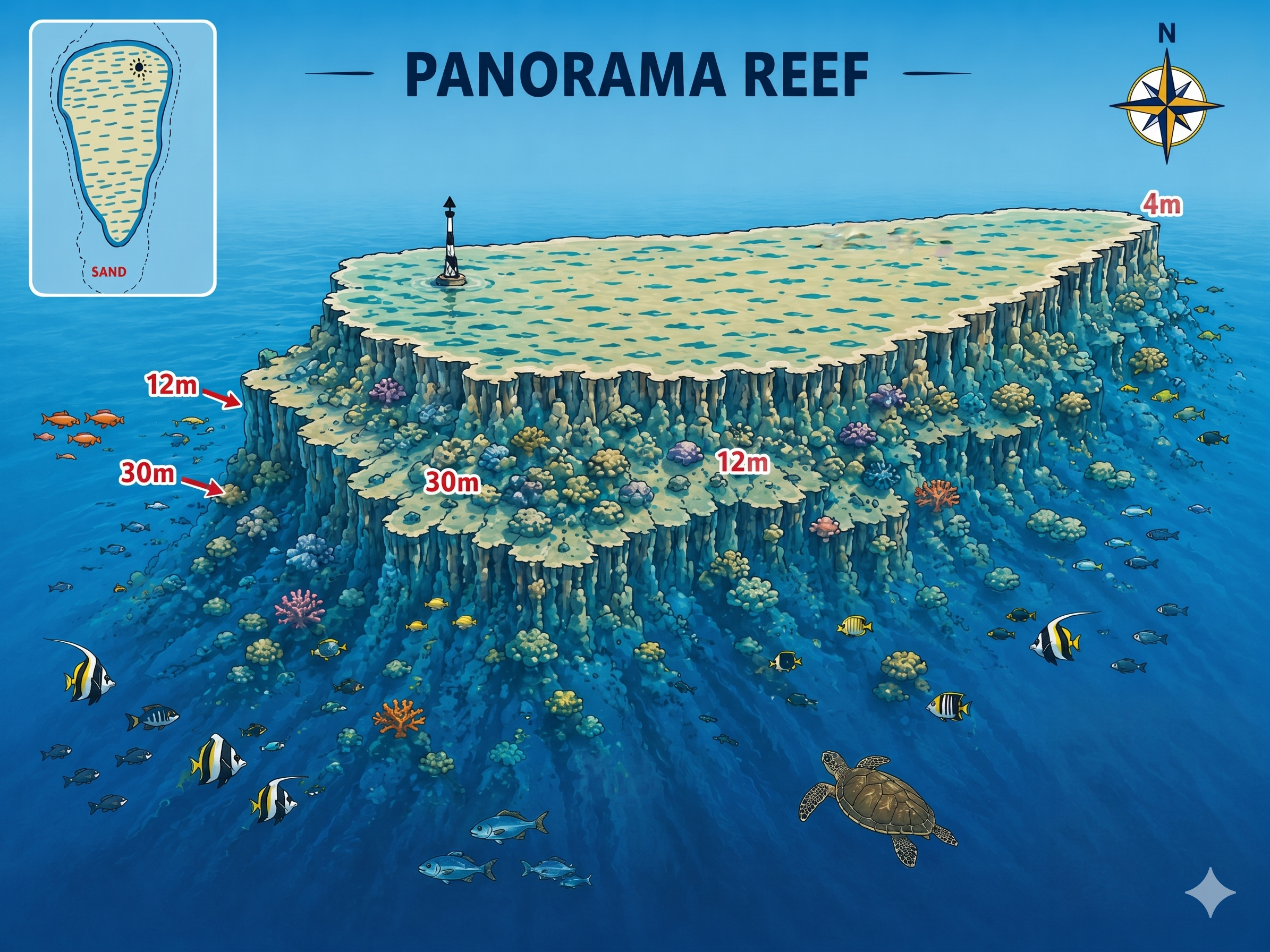 Panorama Reef dive map