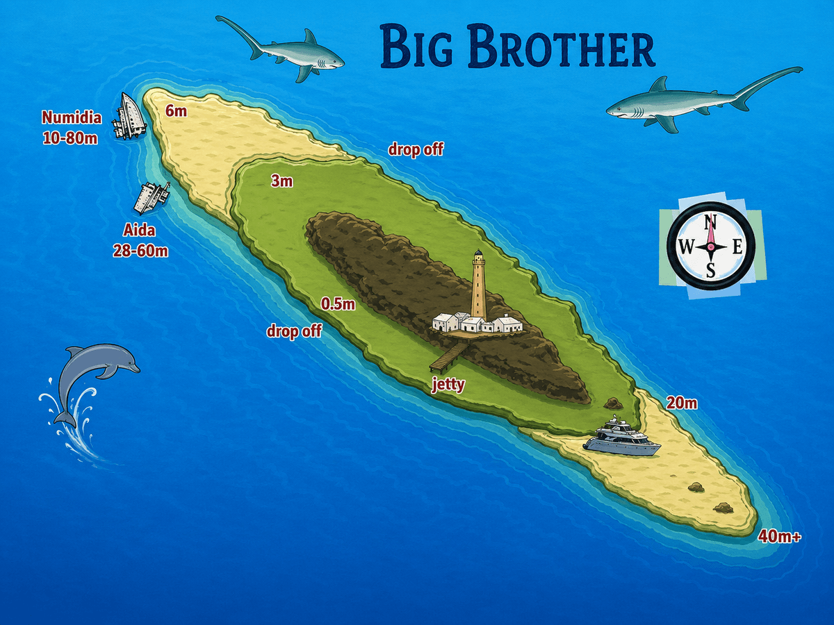 Little Brother dive map