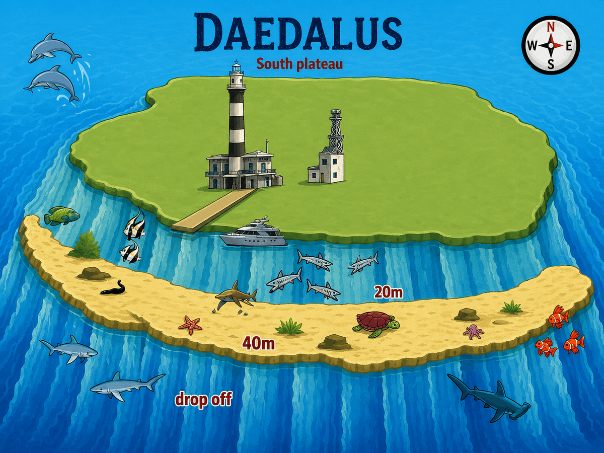 Daedalus cross-section map