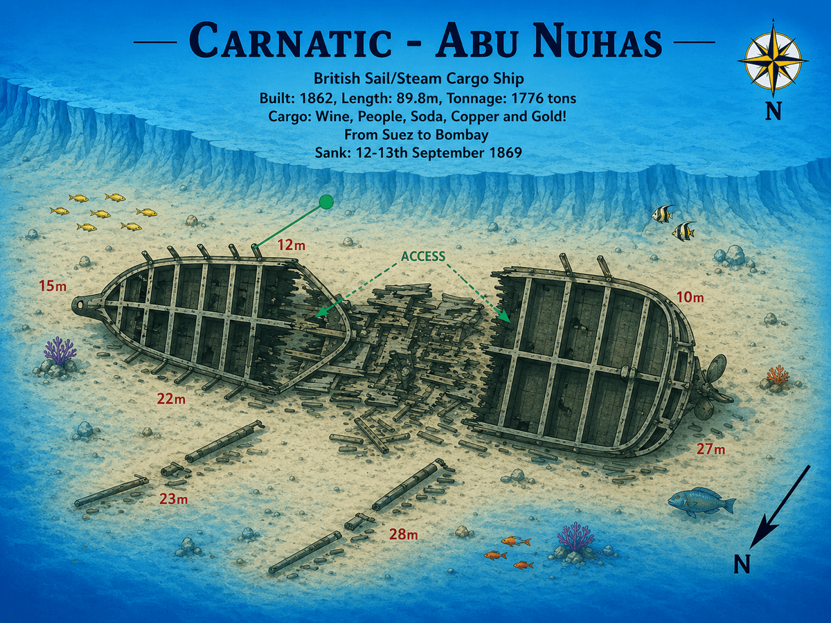 Carnatic wreck map