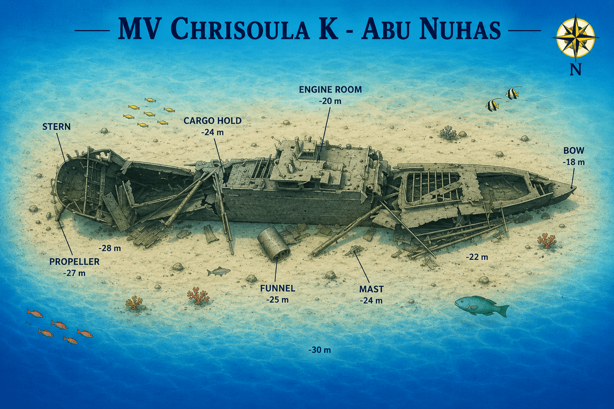 Chrisoula K wreck map